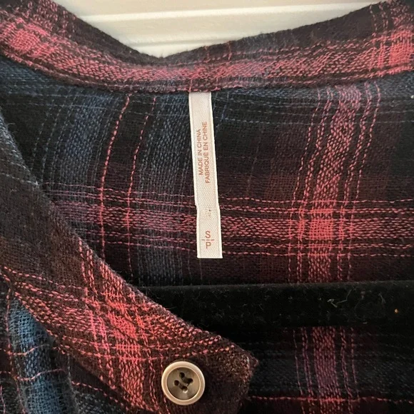FREE PEOPLE plaid wool popover shirt - Picture 2 of 3